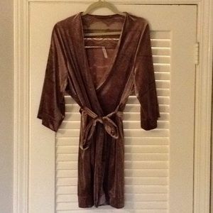 Purple lace and velvet robe